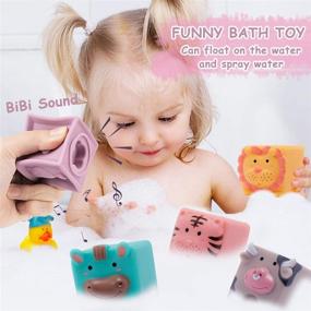 img 1 attached to 🧸 JETM·HH Baby Blocks: Soft Building Toys for 6 Months Up Toddlers - Silicone Bath Toys, Chewable, Squeeze - 6 PCS Adorable Animals Shapes Set