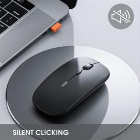 img 1 attached to 💻 Rechargeable Wireless Bluetooth Mouse by Inphic - Tri-Mode (Bluetooth 5.0/4.0+2.4ghz) - Ultra-Slim, Silent Click - 1600dpi 3 Adjustable Optical - Portable Mouse for PC, MacBook, iPad OS - Black