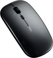 💻 rechargeable wireless bluetooth mouse by inphic - tri-mode (bluetooth 5.0/4.0+2.4ghz) - ultra-slim, silent click - 1600dpi 3 adjustable optical - portable mouse for pc, macbook, ipad os - black logo