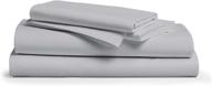🛏️ queen sheets set, silver 4-piece 800 thread count 100% cotton sheets - best soft & silky sateen weave, long-staple combed pure cotton, breathable - fits mattress up to 18'' deep pocket logo