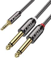 🔌 j&d 3.5mm to dual 6.35mm y-cable splitter for amplifiers/mixer - 1.5 feet logo