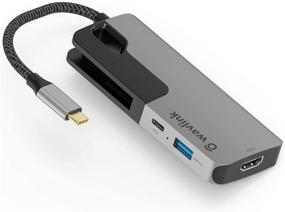 img 3 attached to 💻 WAVLINK USB C Hub, 6-in-1 Adapter with 87W Power Delivery for Laptops, 4k HDMI@30Hz, 4 USB 3.0 Ports, Compatible with Windows and Mac