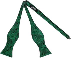 img 2 attached to SEO-Optimized Alizeal Paisley Jacquard Pocket Green Men's Accessories Set - Ties, Cummerbunds & Pocket Squares