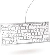 💻 macally usb c keyboard - compact & mini plug & play apple keyboard for mac, macbook, imac, windows, ipad with usb c port - wired usb type c keyboard logo