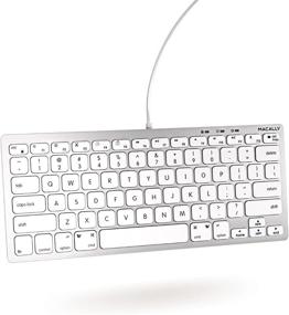 img 4 attached to 💻 Macally USB C Keyboard - Compact & Mini Plug & Play Apple Keyboard for Mac, Macbook, iMac, Windows, iPad with USB C Port - Wired USB Type C Keyboard