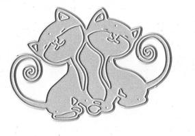 img 3 attached to 🐾 Set of 2 Animal Cat Metal Die Cuts - Love Wedding Spring Theme Pet Flower Cutting Dies Stencils for DIY Scrapbooking, Album Decoration, Embossing Paper Crafts, Card Making