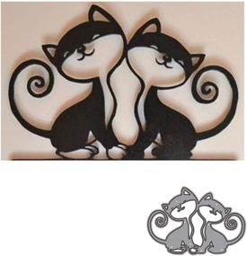 img 2 attached to 🐾 Set of 2 Animal Cat Metal Die Cuts - Love Wedding Spring Theme Pet Flower Cutting Dies Stencils for DIY Scrapbooking, Album Decoration, Embossing Paper Crafts, Card Making