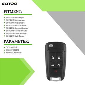 img 3 attached to 🔑 SCITOO 1PC OHT01060512 Keyless Entry Remote Flip Key Shell | Chevy 2003-2006 Buick Encore Allure LaCrosse