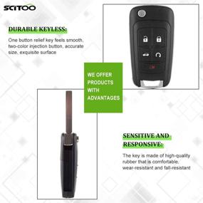 img 1 attached to 🔑 SCITOO 1PC OHT01060512 Keyless Entry Remote Flip Key Shell | Chevy 2003-2006 Buick Encore Allure LaCrosse