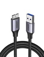 🔌 ugreen usb 3.0 micro cable 1.5 ft - fast charging nylon braided cable for samsung galaxy s5, note 3, toshiba, wd camera and more logo