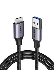 img 4 attached to 🔌 UGREEN USB 3.0 Micro Cable 1.5 FT - Fast Charging Nylon Braided Cable for Samsung Galaxy S5, Note 3, Toshiba, WD Camera and More