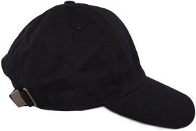 img 2 attached to Black Cotton Adjustable Bulldozer Kids Size Dad Hat - ROW+LOW Cap