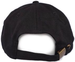 img 1 attached to Black Cotton Adjustable Bulldozer Kids Size Dad Hat - ROW+LOW Cap