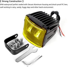 img 2 attached to SufeMotec 6D 3 Inch Yellow Led Fog Light
