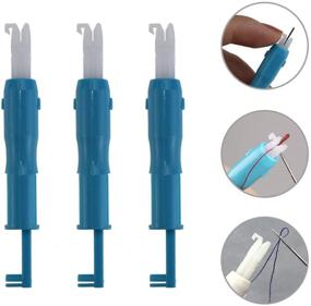 img 3 attached to YOKOYAMA Easy Sewing Needle Inserter Automatic Needle Threader Machine - Needle Threading Tool for Hand Sewing and Machine (Set of 3)