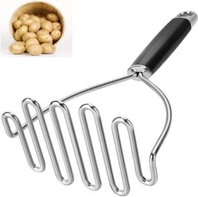 img 4 attached to Potato Masher Stainless Professional Vegetable 10 24