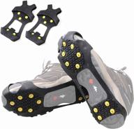 shaddock ice cleats for shoes boots - 10 studs traction cleat, slip-on stretch footwear for men women - anti slip snow ice cleats over shoe boots логотип