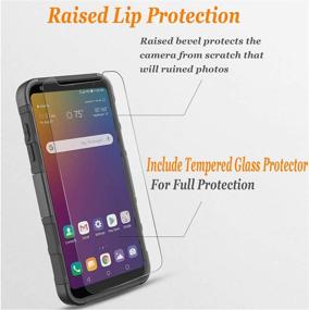 img 1 attached to 📱 Protective Phone Case for LG Stylo 5 - Circlemalls - With Tempered Glass Screen Protector, Shockproof Armor, Kickstand & Belt Clip Holster - Black (Not Fit Stylo 6)