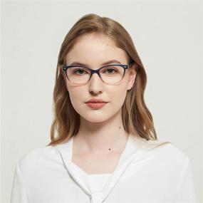 img 1 attached to 😺 Kisdate 4 Pack Cat Eye Blue Light Blocking Reading Glasses for Women - Fashionable +1.5 Diopter Computer Readers