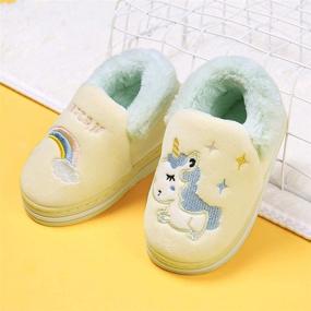 img 1 attached to Cozy & Adorable Fluffy Slippers for Toddler Boys' Bedroom - Sizes 12.5-13.5