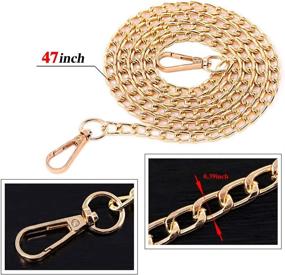 img 3 attached to 👜 Set of 3 Gold Luxury Fashion Replacement Flat Chain Straps with Buckles - 47 Inche Length - Ideal for DIY Metal Shoulder Cross Body Bag Hand Bag Purse Replacement