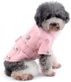 img 2 attached to 🧥 European Woolen Fur Collar Coat: Premium Pet Clothes Costume for Small Dogs and Cats