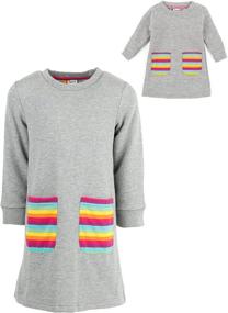 img 1 attached to Leveret Toddler Uniform Girls Sweatshirt Girls' Clothing in Dresses