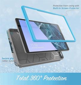 img 2 attached to 📱 i-Blason Cosmo Full-Body Protection Case with Built-in Screen Protector for Samsung Galaxy Tab A 10.1 2019 (SM-T510/T515) - Blue