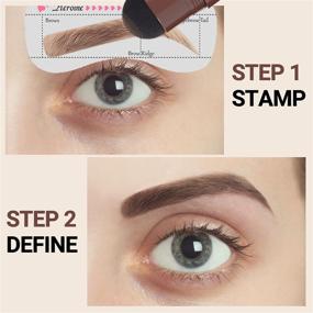 img 2 attached to 👁️ FENVIRN Eyebrow Stamp Stencil Kit - Achieve Perfect Brows with One-Step Eyebrow Stamp and Shaping Kit, Including 24 Stencils, Long-lasting & Waterproof, Ideal for Blondes