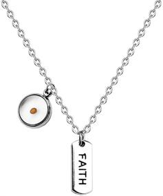 img 4 attached to 🌱 Empowering Mustard Seed Faith Inspirational Necklace Bracelet: A Thoughtful Christian Gift