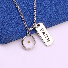 img 2 attached to 🌱 Empowering Mustard Seed Faith Inspirational Necklace Bracelet: A Thoughtful Christian Gift