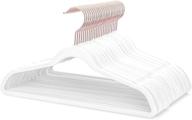 👗 60 pack ultra thin velvet hangers - non slip felt coated space saving clothes hangers with 360 degree swivel hook for coats, jackets, pants, and dresses - white логотип