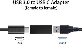 img 1 attached to Даттек 2 шт. адаптер USB C к USB 3.0, адаптер USB к USB C, USB 3.1 USB 3.0 Женский - USB C Женский адаптер-соединитель - Совместим с iPhone 11, Google Pixel, Huawei и другими устройствами (черный)