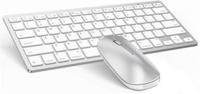 img 4 attached to 🔌 OMOTON Bluetooth Keyboard and Mouse for iPad and iPhone (iPadOS 13+ / iOS 13+), Compatible with New iPad 10.2, iPad Pro 12.9/11.0, and Other Bluetooth Enabled Devices, Silver White