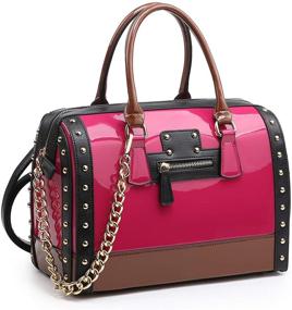 img 4 attached to Dasein Leather Satchel Handbag Shoulder Women's Handbags & Wallets in Satchels