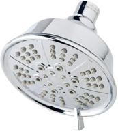 symmons allura showerhead, chrome finish, 4.5-inch diameter logo