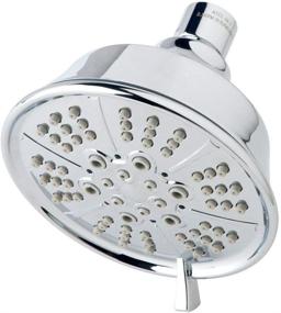 img 1 attached to Symmons Allura Showerhead, Chrome Finish, 4.5-Inch Diameter