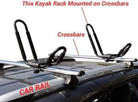 img 3 attached to Efficient Car Top Kayak Carrier for 2 Pairs | DrSportsUSA Universal J-Bar Rack for Kayak Canoe Paddle Boat on SUV/Car Roof