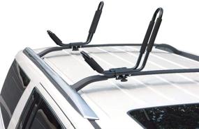 img 2 attached to Эффективный автомобильный каяк-носитель для 2 пар | Универсальный J-образный стеллаж для каяка, каноэ, весельной лодки на крыше внедорожника/автомобиля от DrSportsUSA