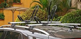 img 1 attached to Эффективный автомобильный каяк-носитель для 2 пар | Универсальный J-образный стеллаж для каяка, каноэ, весельной лодки на крыше внедорожника/автомобиля от DrSportsUSA