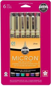 img 4 attached to Sakura Pigma 30063 Micron Assorted Colors Ink Pen Set - 01 Tip, 6CT Blister Card