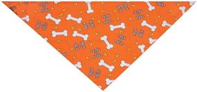 img 2 attached to 🐶 Aria Trick-or-Treat Dog Bandanas: A Vibrant Orange Accessory for Dogs