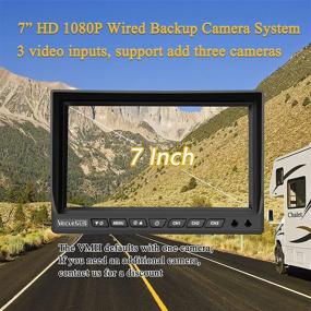 img 3 attached to 🚚 Enhanced Safety and Versatility: VECLESUS VMH 1080P Wired Backup Camera Kit for RV Trucks, Bus, and Heavy Duty Vehicles with 7" Wide Screen and Night Vision