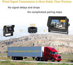 img 2 attached to 🚚 Enhanced Safety and Versatility: VECLESUS VMH 1080P Wired Backup Camera Kit for RV Trucks, Bus, and Heavy Duty Vehicles with 7" Wide Screen and Night Vision