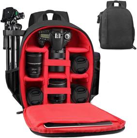 img 4 attached to LP Camera Backpack: Unisex, Waterproof Bag Case for DSLR/SLR, Compatible with Nikon, Canon, Sony, and More