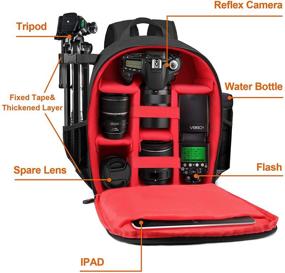 img 3 attached to LP Camera Backpack: Unisex, Waterproof Bag Case for DSLR/SLR, Compatible with Nikon, Canon, Sony, and More