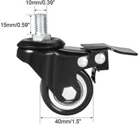 img 2 attached to Uxcell Swivel Caster Threaded Capacity