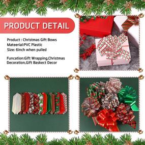 img 1 attached to 🎁 36 Pieces of 5'' Christmas Gift Bows - Ideal for Xmas Present Wrapping, Ribbon Baskets, and Christmas Tree Decoration