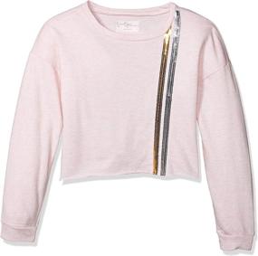 img 2 attached to Jessica Simpson Pullover Sweatshirt Heather Outdoor Recreation for Hiking & Outdoor Recreation Clothing