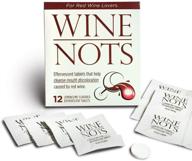 🍷 wine nots wine stain remover tablets: enhance your smile, prevent wine stained lips & teeth (pack of 12) logo